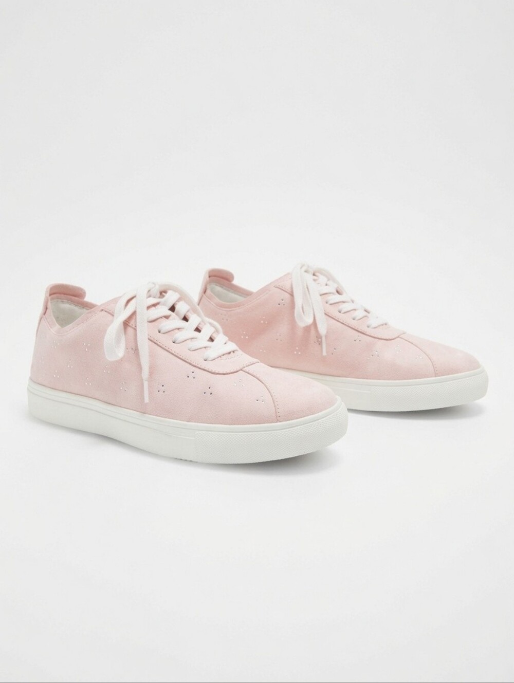 Isaac Mizrahi Faux Suede Fashion Sneaker Crystal Pink Size 7.5 M